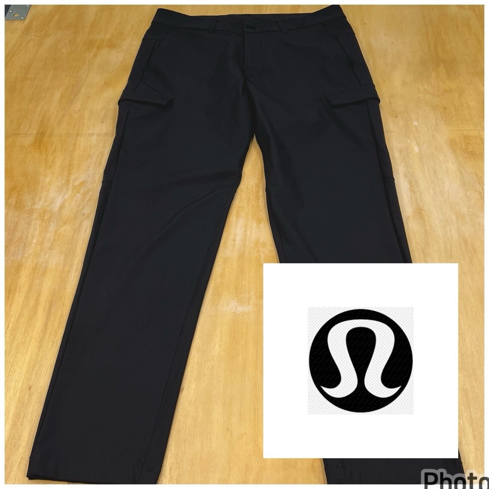 Lululemon ABC Cargo Pants Mens 34x32 Classic Fit Straight Leg Warpstreme Black